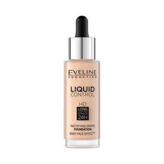 Eveline Cosmetics Liquid Control HD Face Foundation with Dropper Excellent Mattifying Effect