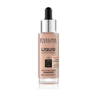 Eveline Cosmetics Liquid Control HD Face Foundation with Dropper Excellent Mattifying Effect