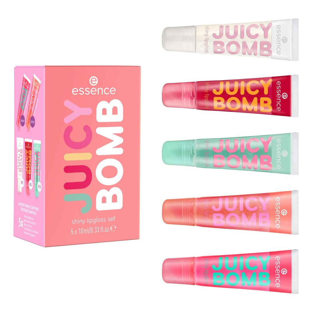 Essence Juicy Bomb Shiny Lip-gloss Set - 01 Squeeze The Day | Shopaholic