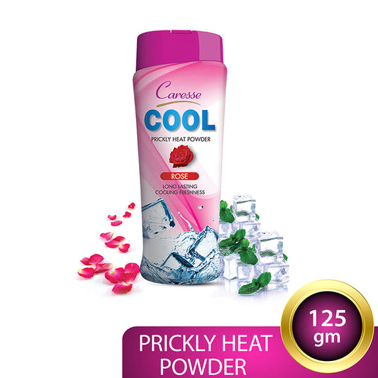 Caresse Cool Prickly Heat Powder - Rose 125gm