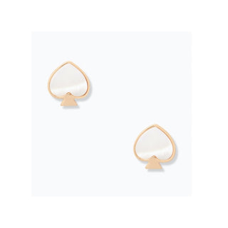 Kate Spade Signature Spade Cream Mother Of Pearl Studs Earrings