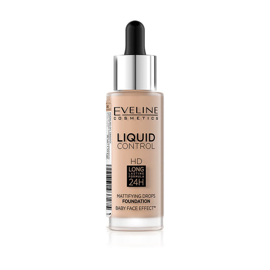 Eveline Cosmetics Liquid Control HD Mattifying Drop Foundation - 40 Warm Beige