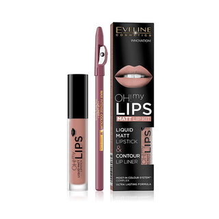 Eveline Cosmetics  OH! My Lips Matt Lip Kit - 08 Lovely Rose