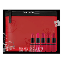 MAC Travel Exclusive Mini Lipsticks X 5 Bright Shades