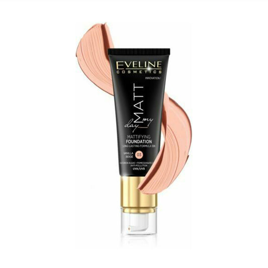 Eveline Cosmetics Matt My Day Mattifying Foundation - 03 Vanilla Beige