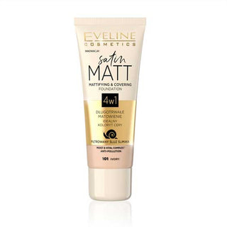 Eveline Cosmetics Satin Matt Mattifying & Covering Foundation - 101 Ivory